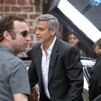 George Clooney on the set of a Mercedes Benz E300 L advert photos | Picture 78315